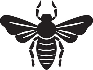 Sculpted Elegance in Sound A Symbol of Harmony in Black Cicadas Harmonious Tune Noir Insect Emblems Beauty