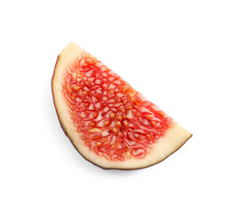 Piece of fresh fig isolated on white
