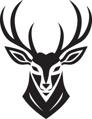 Artistic Wilderness Black Deer Designs Homage to Nature The Noble Stag A Symbol of Beauty in Black Vector