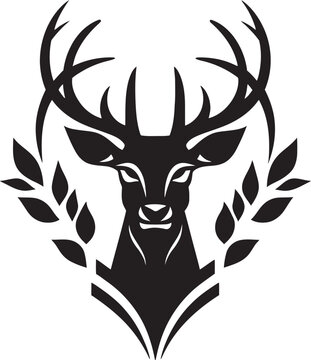 Deer in Shadows A Modern Classic in Black Artistic Wilderness Black Deer Designs Homage to Nature