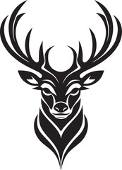 Harmonic Beauty in Shadows Black Deer Icons Serenity Elegance in the Forest Deer Icons Symbol of Beauty