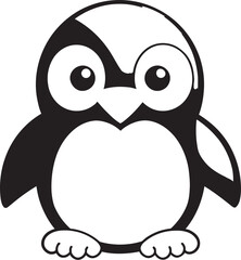 Majestic Penguin Majesty Black Vector Wildlife Tribute Charming Flipper Silhouette A Mark of Elegance in Black