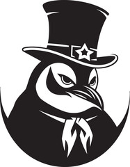 Intricate Antarctic Symphony A Work of Melodic Beauty in Black Penguin Serenade in Shadows Black Emblems Icy Melody