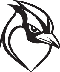 The Melodic Chorus Black Vector Penguin Logo Intricate Antarctic Serenade Black Penguin Icon in Monochrome