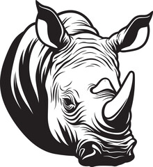 Noir Rhino Icon A Modern Symbol of Resilience Intricate Artistry Black Rhino Emblems Sculpted Strength