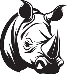 Charming Harmonious Serenade A Modern Classic in Black The Rhinos Aria Artistic Melody of Wildlife in Black