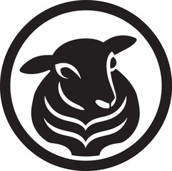 Graceful Grazer Logo Black Sheep Vector Vector Ewe Symbol Midnight Mystery