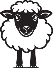 Vector Sheep Icon Nocturnal Nobility Sleek Ovine Insignia Black Brilliance