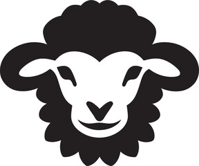 Grazing Gracefully Midnight Sheep Icon Vector Artistry Ebon Sheep Emblem
