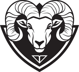 Sleek Sheep Icon Nighttime Charm Flock Emblem Black Beauty in Vector