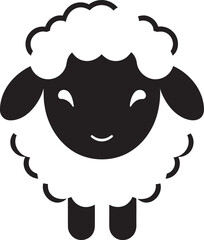 Flock of Grace Woolly Wonder Logo Vector Sheep in Midnight Graphic Charm