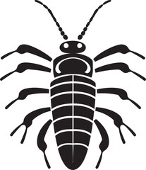 Vector Aquatic Icon Subtle Shimmer Black Beauty of the Deep SilverFish Design