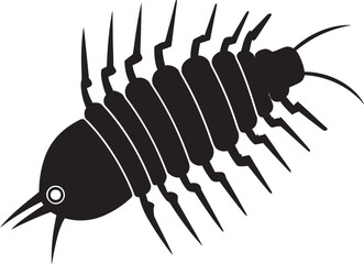 Elegant Insect Majesty Vector Beauty Nocturnal Nautical Brilliance Black SilverFish Icon