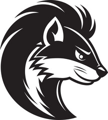 Sculpted Skunk Insignia Midnight Monochrome Beauty Iconic Skunk Elegance Aromatic Aura