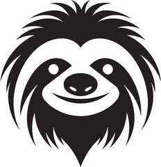 Ebon Excellence Serene Slothfulness Relaxed Elegance Sloth Logo Mastery