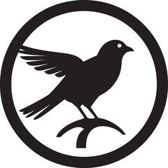 Sparrows Song Midnight Marvel Melody Elegant Black Emblem Iconic Charm