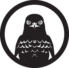 Aerial Dominance in Black Vector Opulence Artistic Predatory Symbol Raptors Elegance