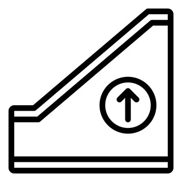 recommend clip art: Escalator black outline icon