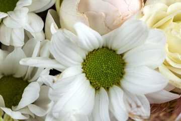 used to create a bouquet of old flowers with defects