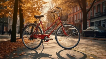 Fototapeta na wymiar bicycles in the street