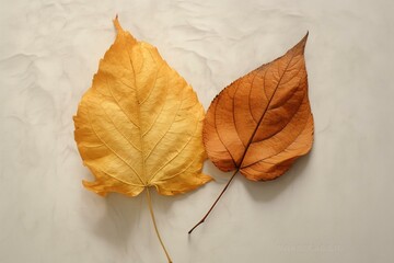 Two leaves. Generative AI