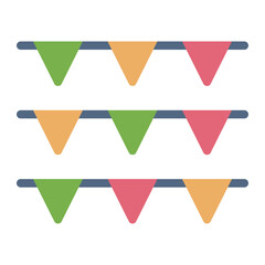 Flag Garland color flat icon