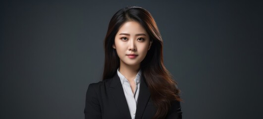 Asian Female Sales Representative Industry Lifestyle Backdrop Generative AI