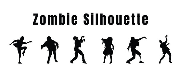 Silhouette of zombie