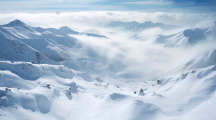 Mountain in winter - AI Generated