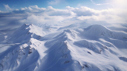 Mountain in winter - AI Generated