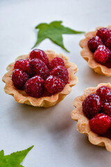 Fotografía de Tartaleta de frambuesa, tartaleta de fruta
