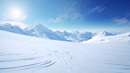 Mountain in winter - AI Generated