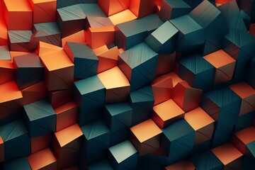 Geometric 3D background. Generative AI