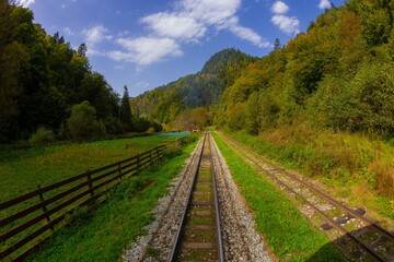 Obraz premium railway in the mountains