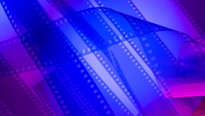 cinematic background with film strip