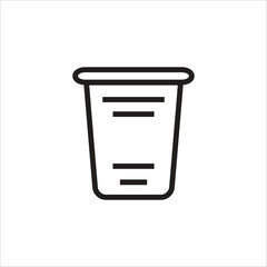 cup plastic vector icon line template