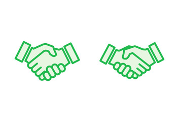 Fototapeta premium Handshake icon set. business handshake. contact agreement