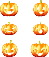 Halloween, flat vector artwork set, bat, moon, bat sets, bucket with eyes, pumpkins. EPS10