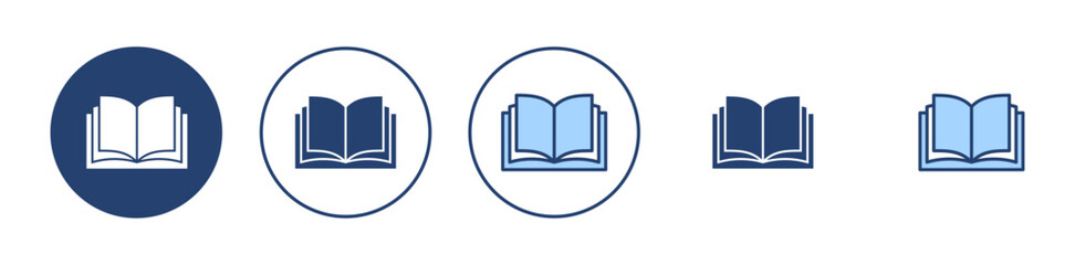 Book icon vector. open book sign and symbol. ebook icon