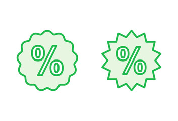 Discount icon set. Discount tag icon.