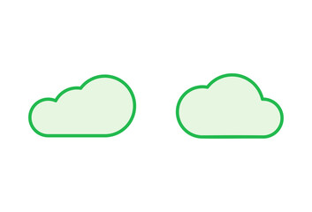 Cloud icon set. cloud vector icon