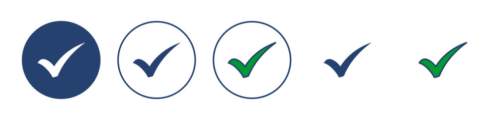 Check mark icon vector. Tick mark sign and symbol