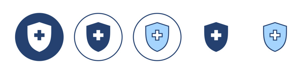 Health insurance icon vector. Insurance health document sign and symbol