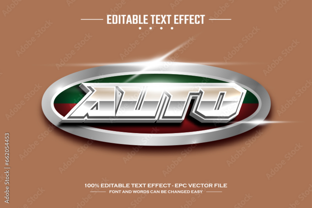 Poster auto 3d editable text effect template