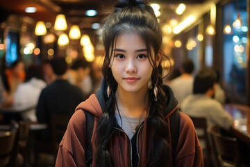 Obraz premium young, asian, student