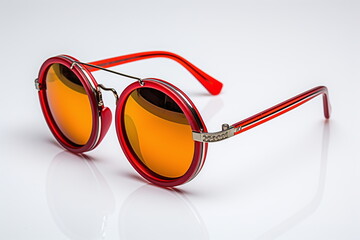 Glasses with a red frame - AI Generated
