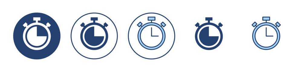 Stopwatch icon vector. Timer sign and symbol. Countdown icon. Period of time