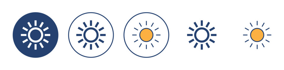 Sun icon vector. Brightness sign and symbol