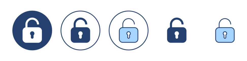 Unlock icon vector. Unlock sign and symbol. unlocked padlock icon