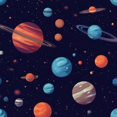 Naklejka premium space planet star galaxy illustration background